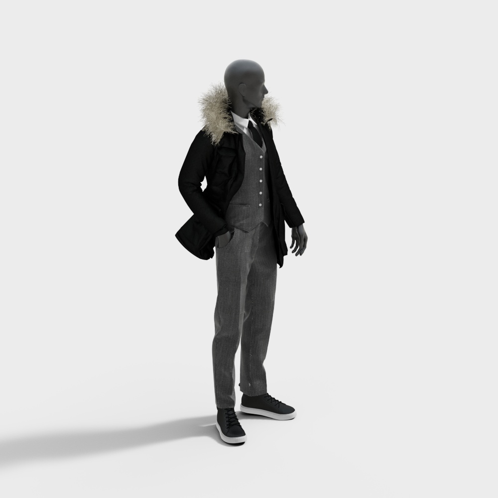 男装模特3D模型