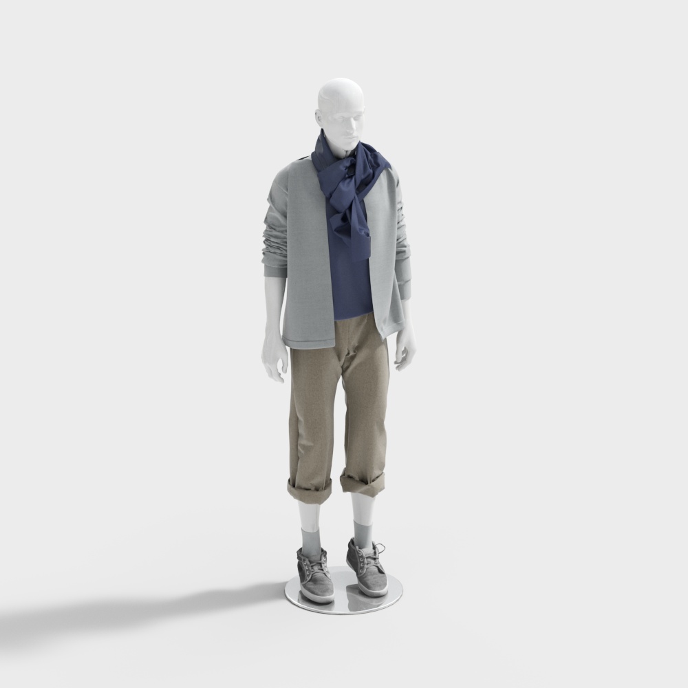 男装模特3D模型
