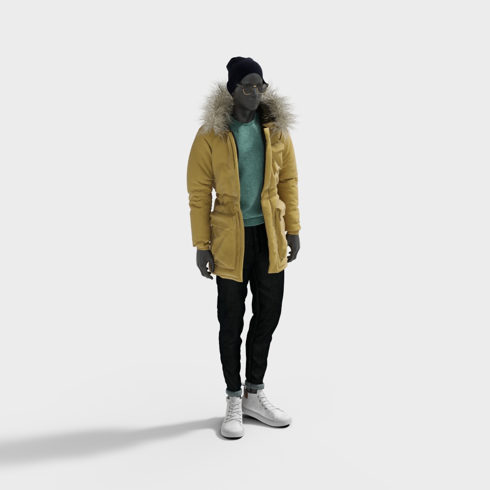男装模特3D模型