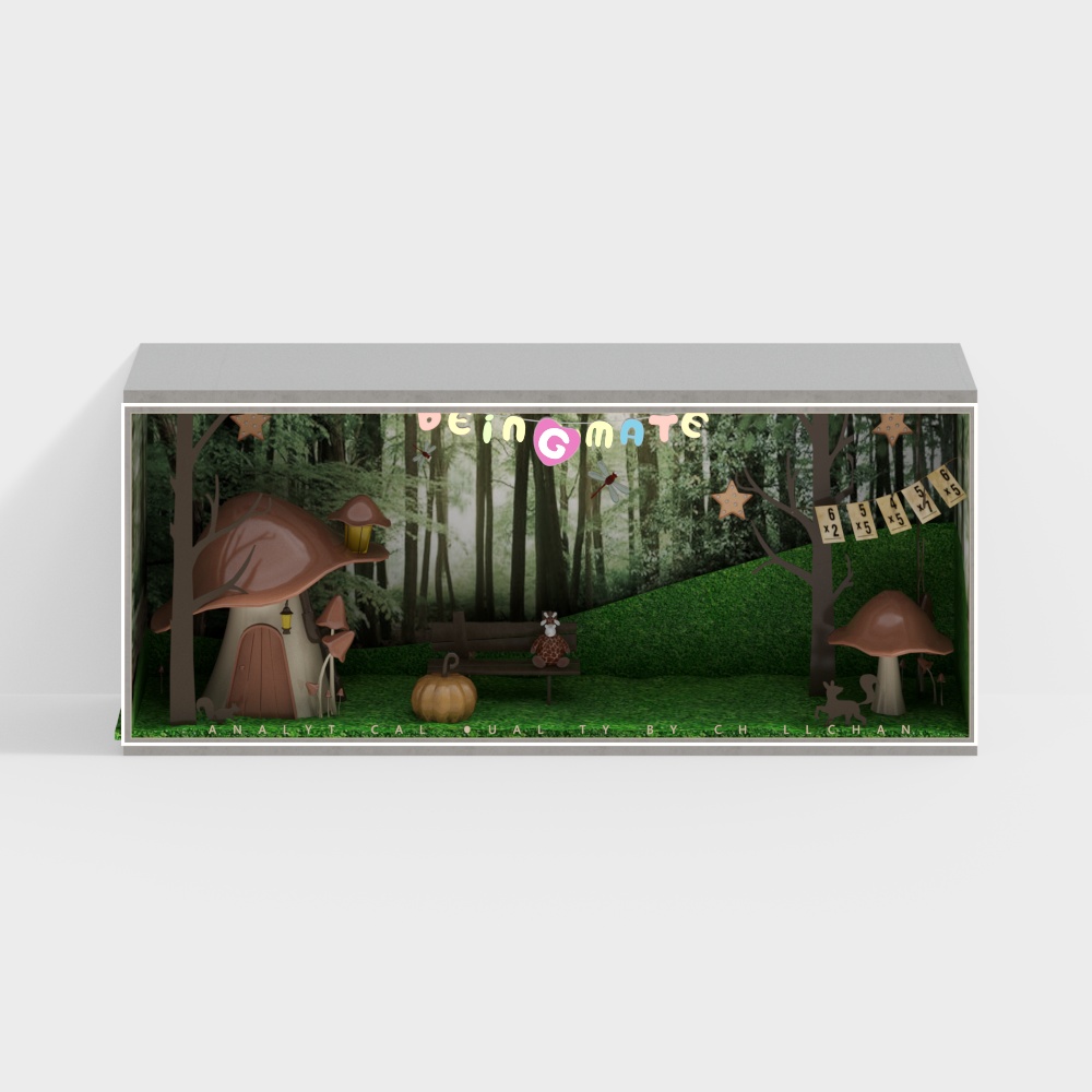 现代童装橱窗3D模型