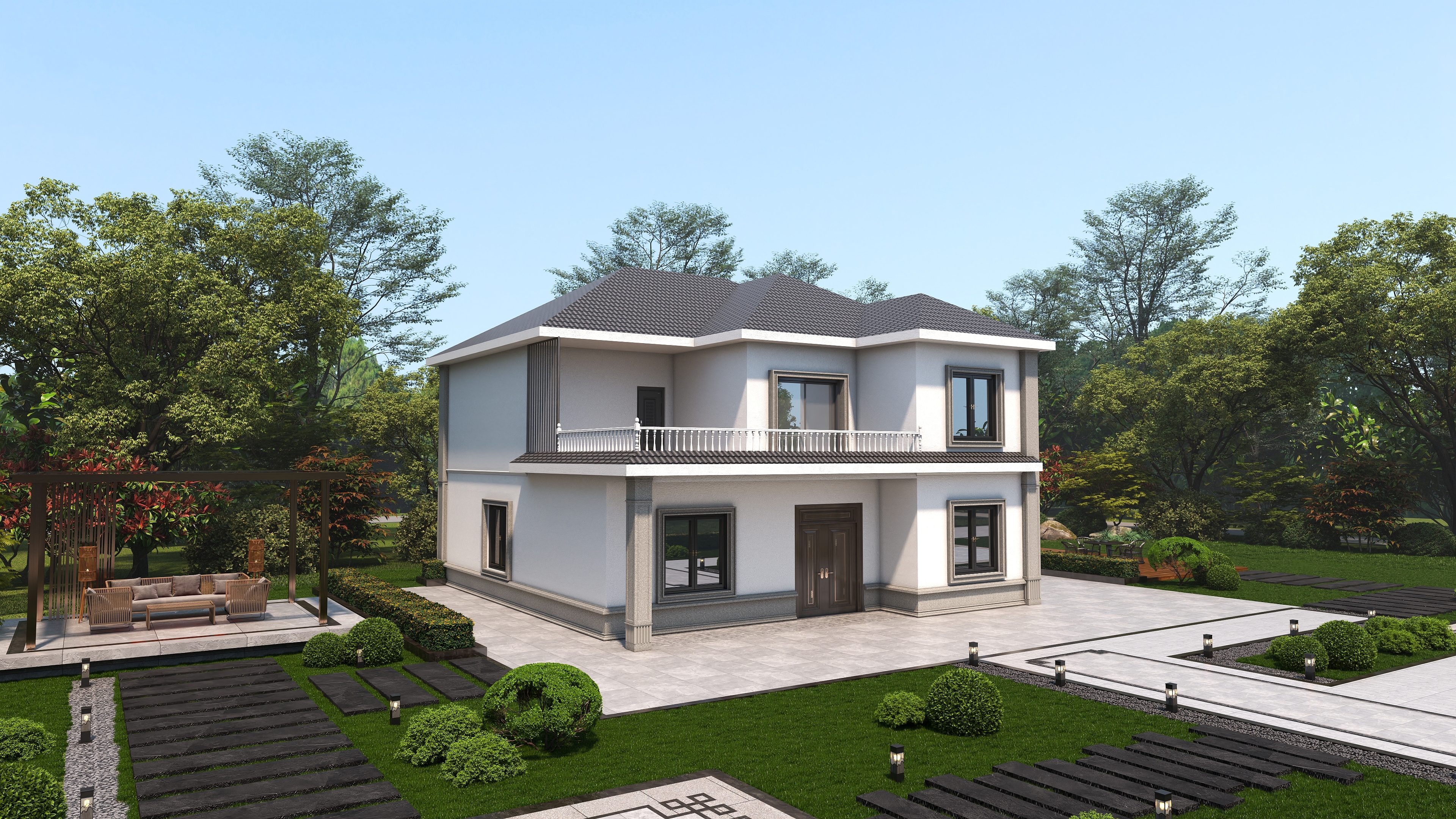 铭舒全案VS吉而高定-刘西峰-黄岗镇孙庄别墅设计-装修设计方案