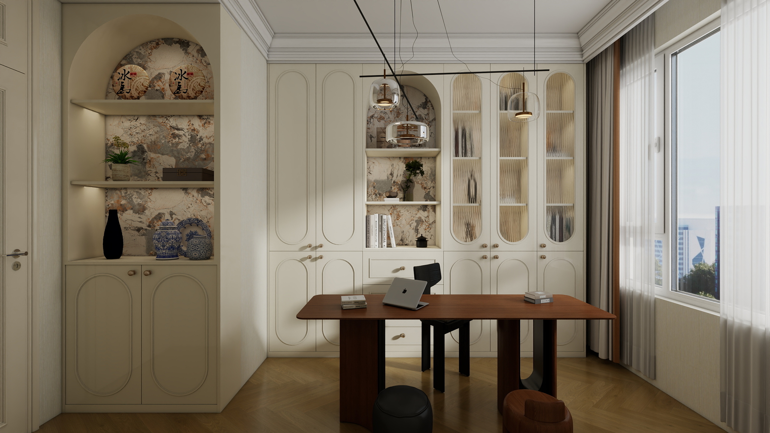 坷诺木业整木家居定制-本溪御山府（圆弧门板）-装修设计方案