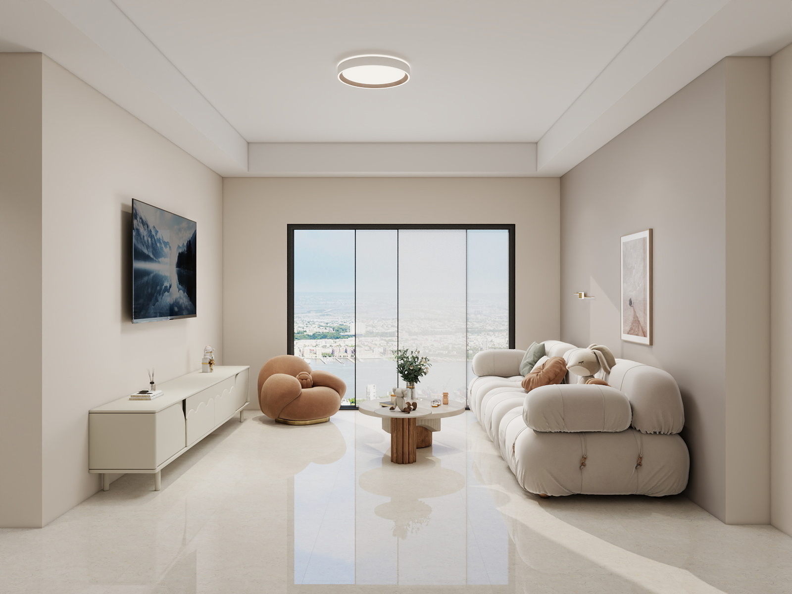 吴爽-47m²现代风格装修效果图