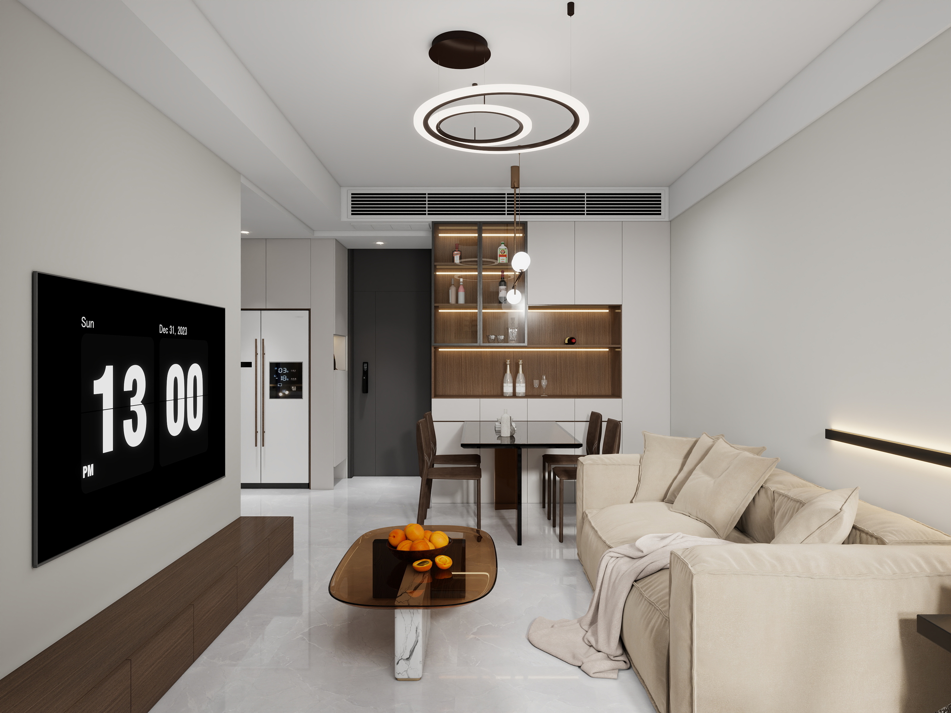 李林-原木61㎡2室装修效果图