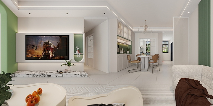 青溪设计-轻法式三室-装修设计方案