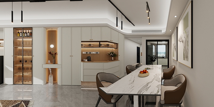 CHEN丨01-中骏世界城二期B10#801-浅木纹-装修设计方案