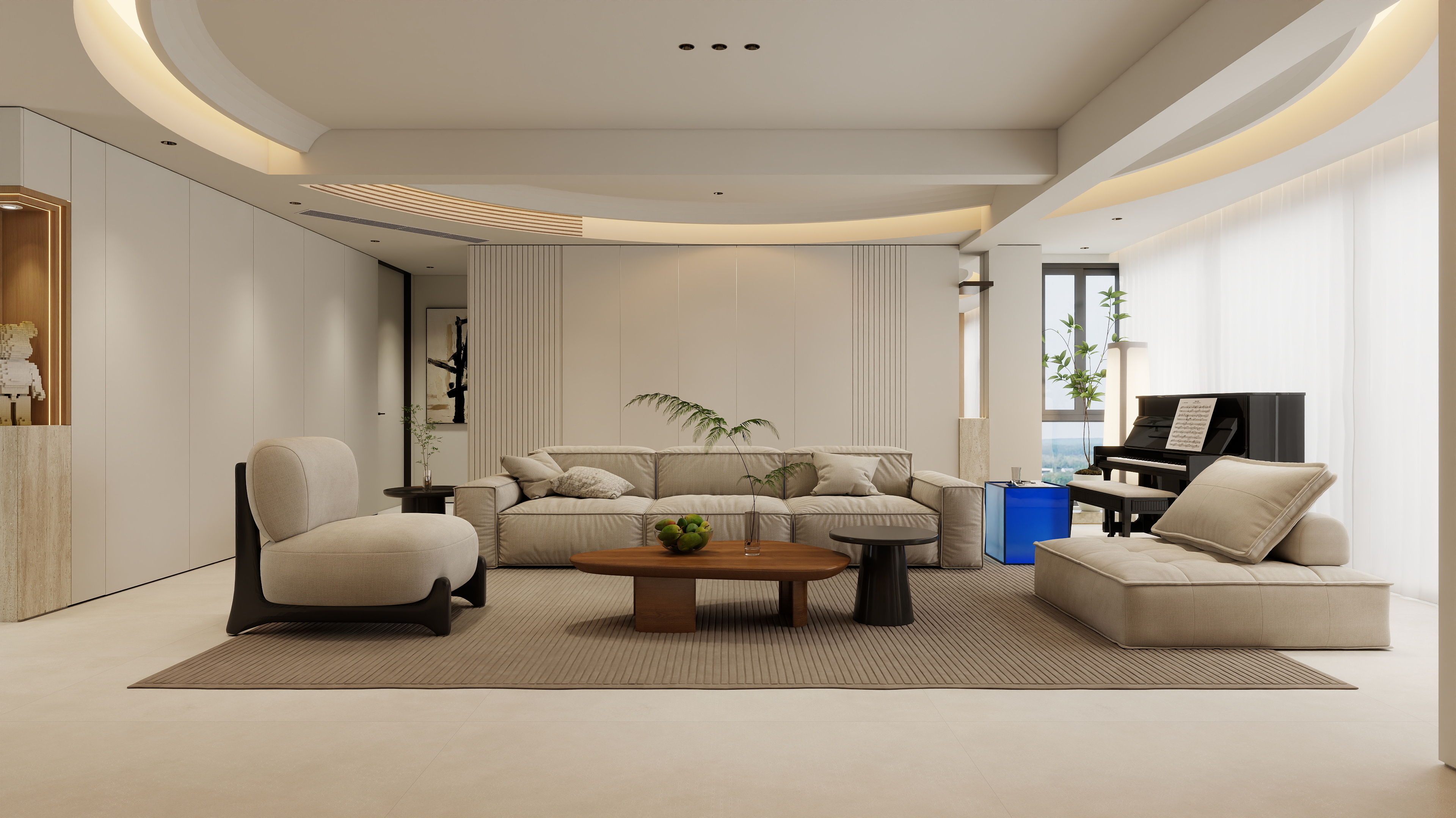 张煜强煜境设计-142平米原木极简-装修设计方案