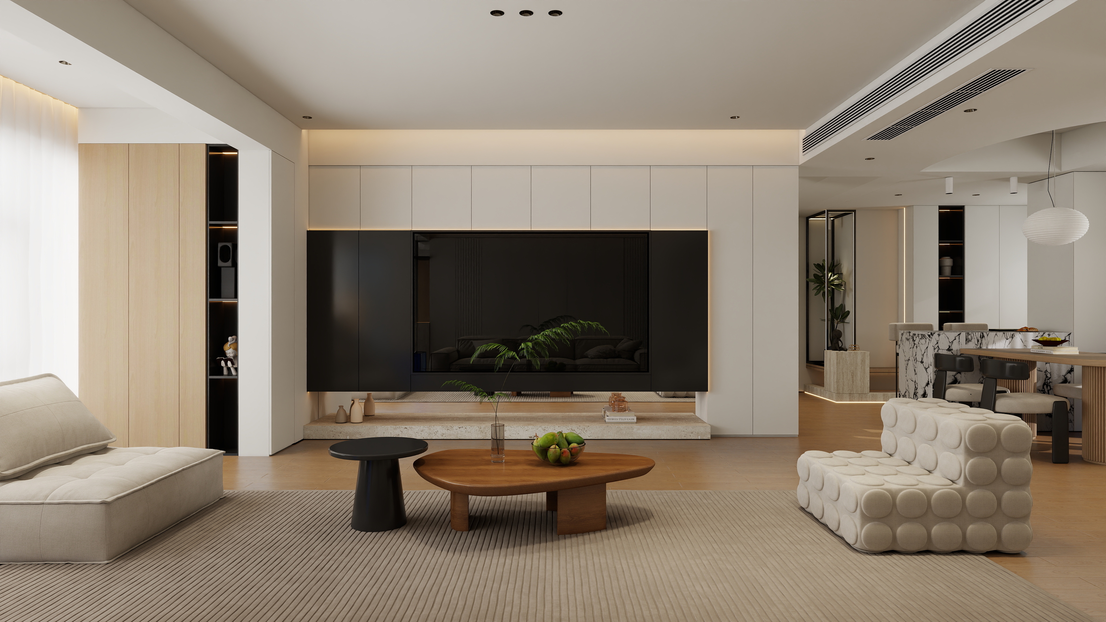 张煜强煜境设计-142平米原木极简-装修设计方案