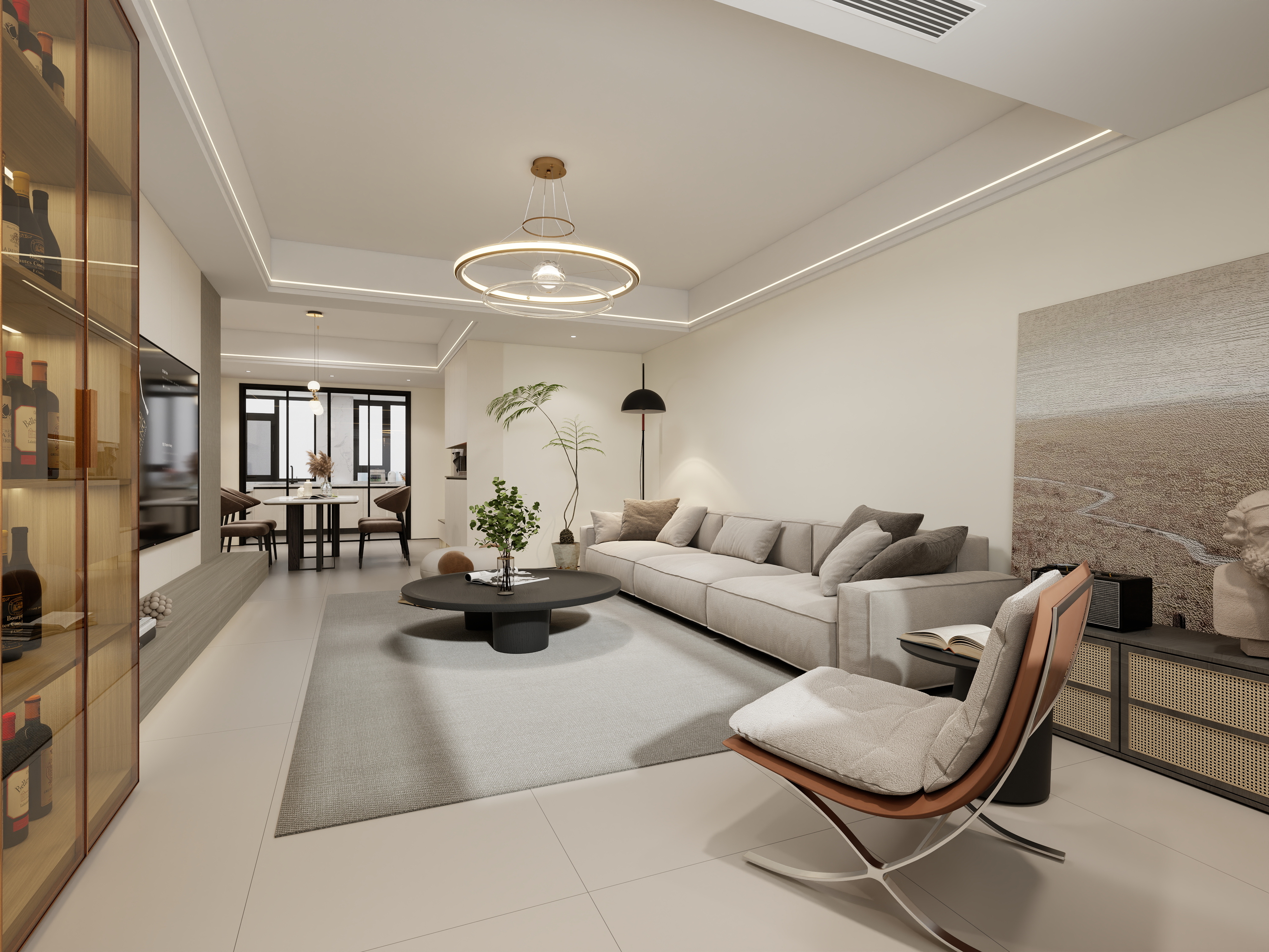 YY.洛洛-城市风景 135㎡ 3室 现代-装修设计方案