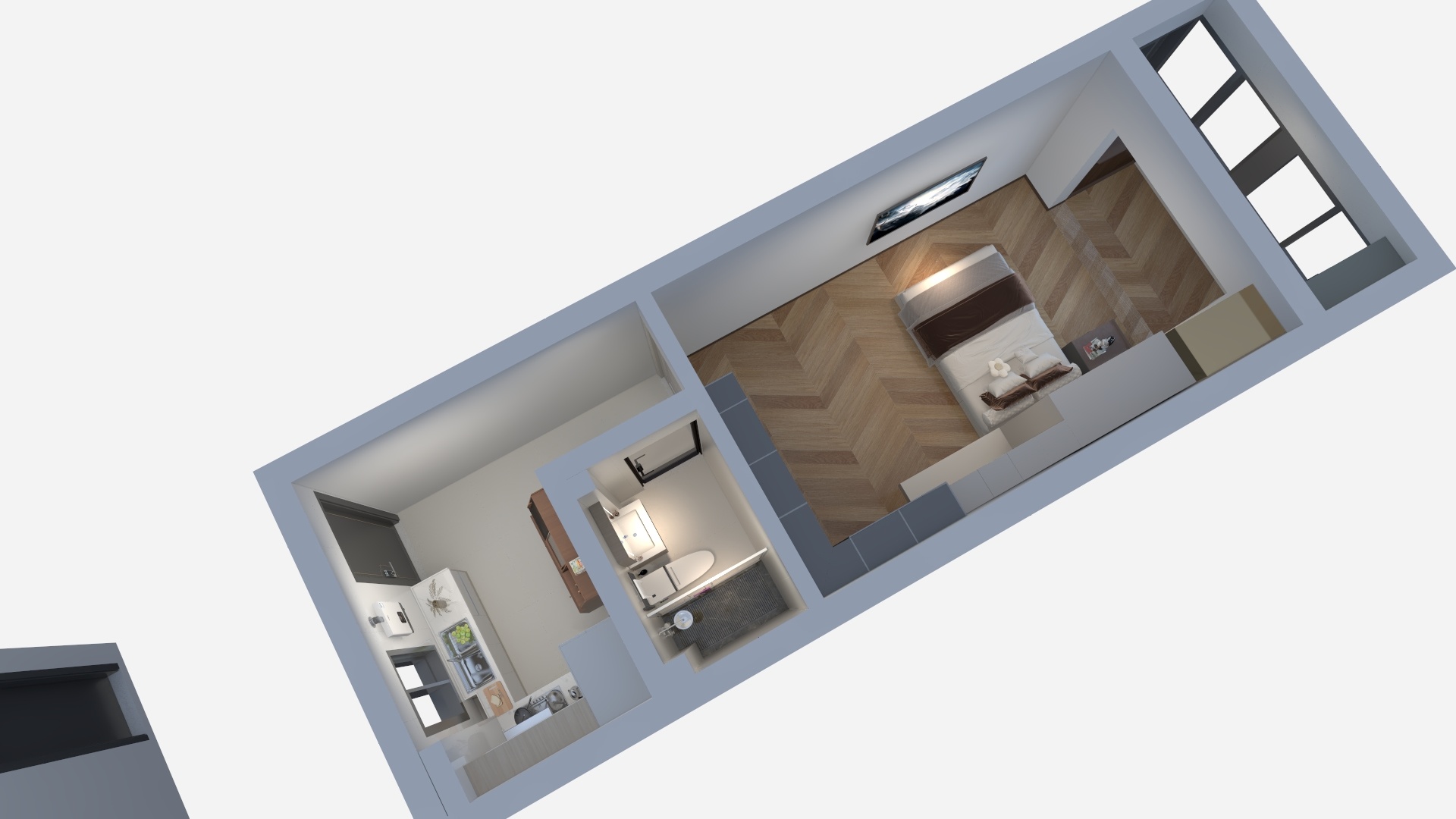 装潢设计预算师项目经理人-长宁西镇小区10号404方先生吉宅，原始图-装修设计方案