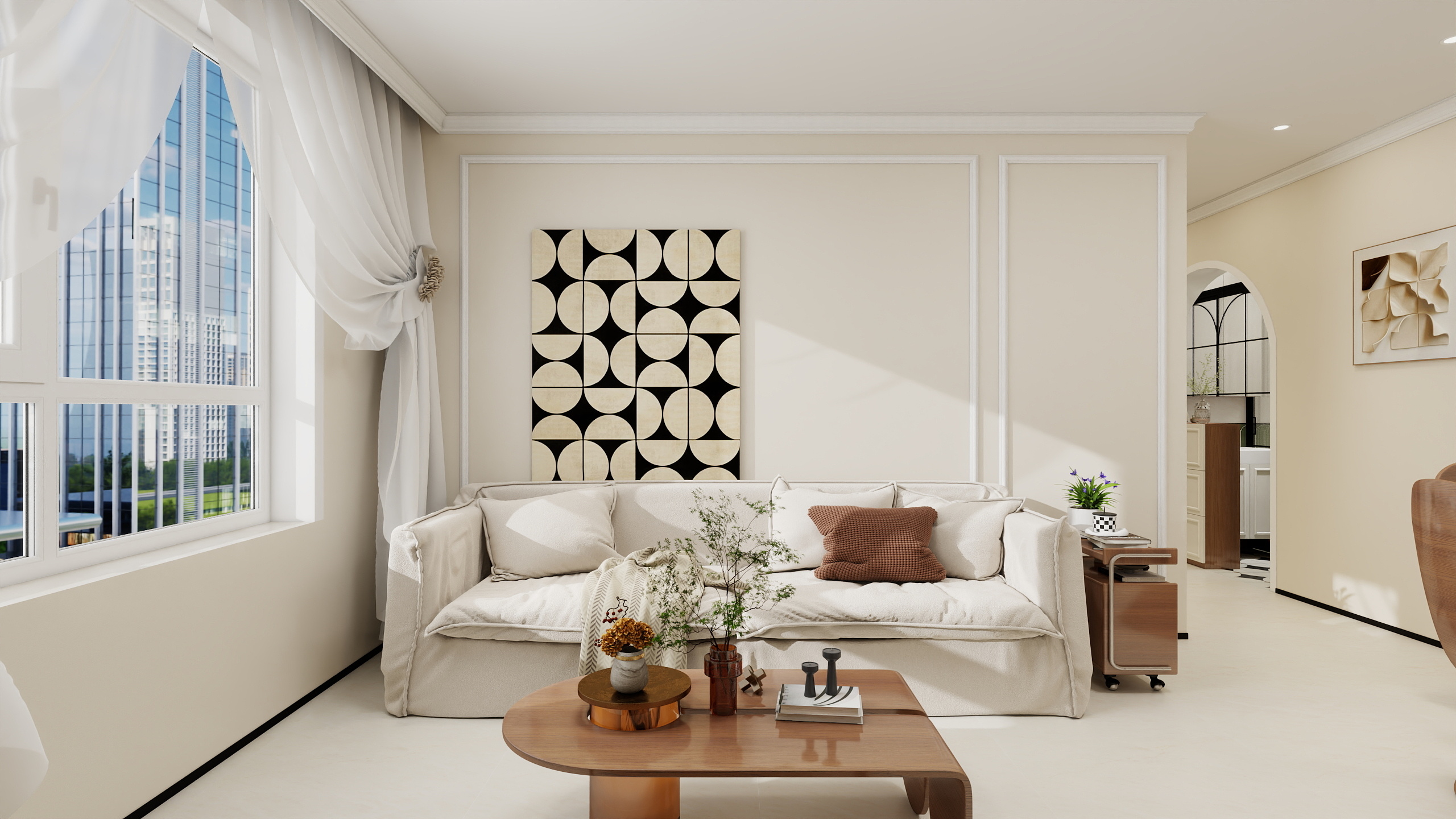 全案设计师黄海娟-53平两室两厅奶油-甜蜜-装修设计方案