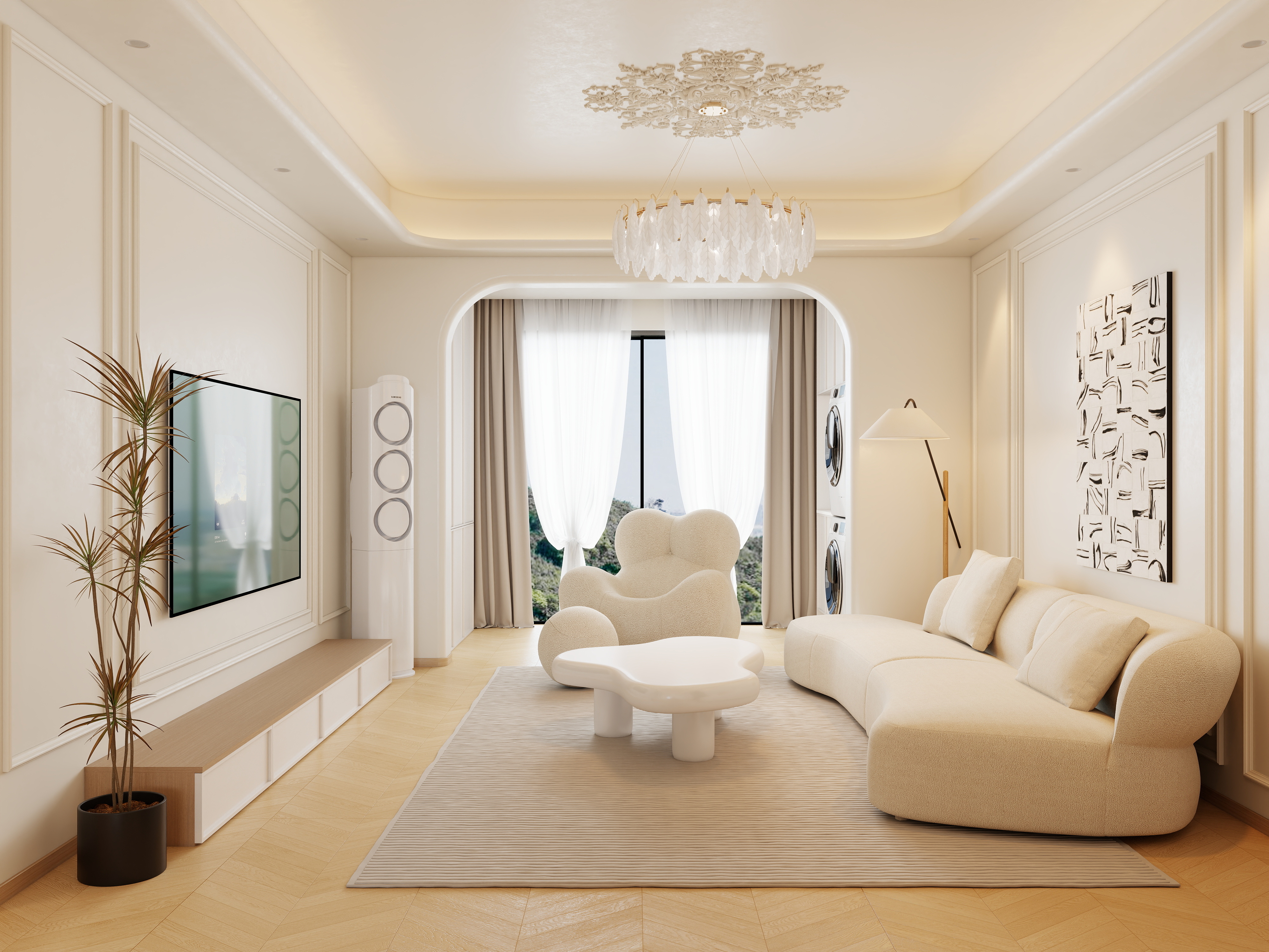 家俊装饰v雨果设计-家俊装饰丨法式中古浅色-装修设计方案