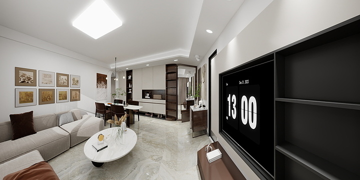 朱卫方设计工作室-朝悦居3-501-奶油风-装修设计方案