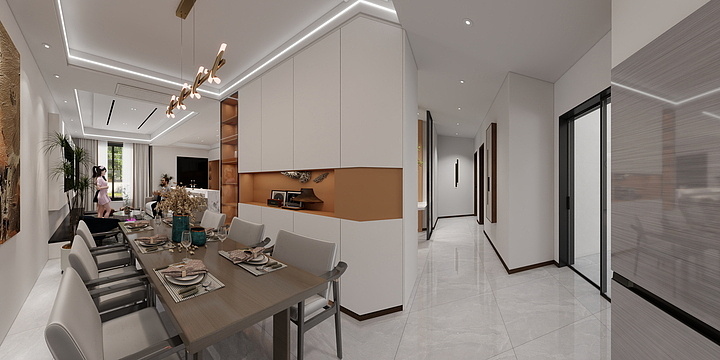 大山-1828-自建房137㎡3室-装修设计方案