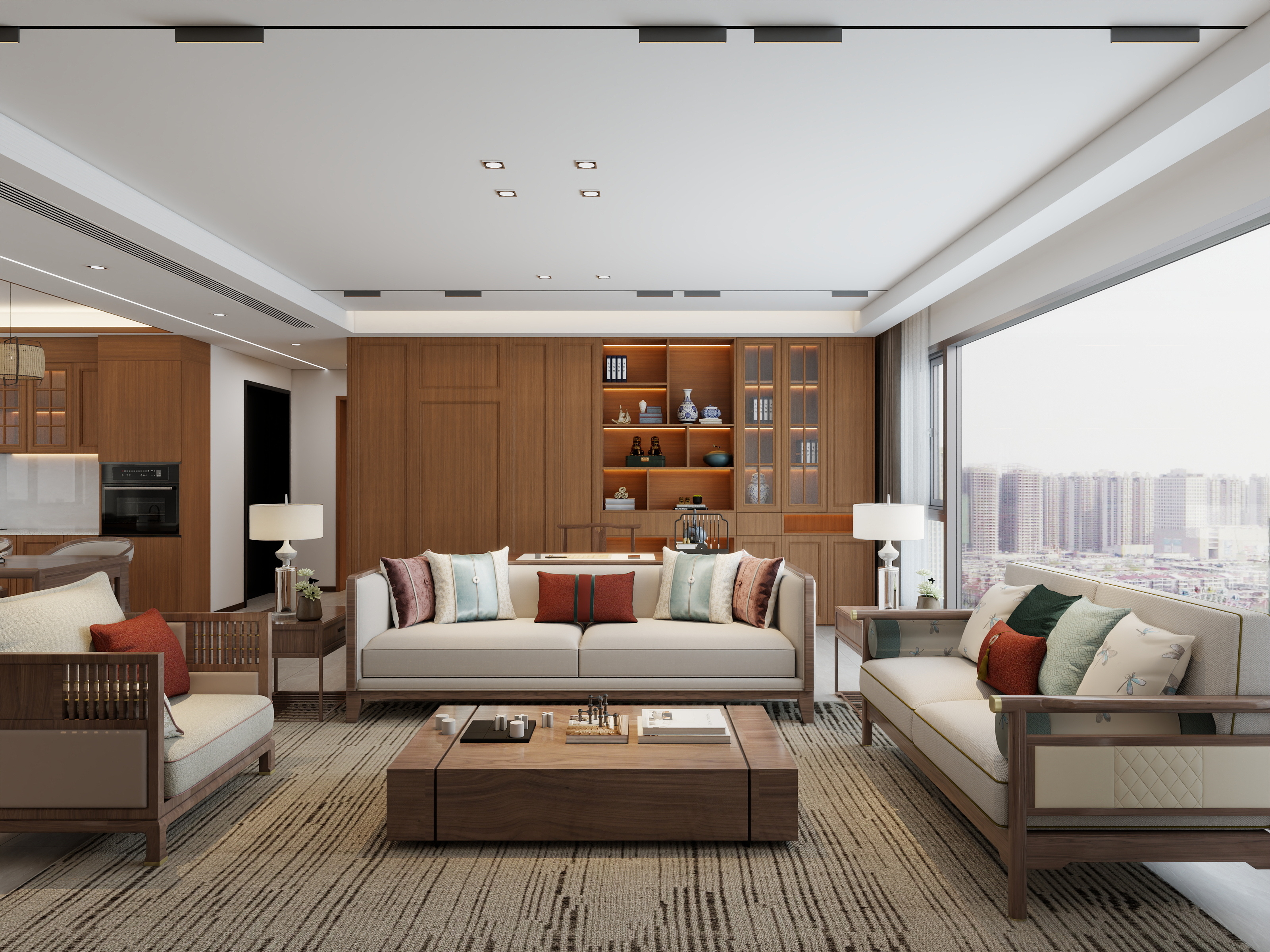 设计师千可-139㎡三室-宋式风格-装修设计方案