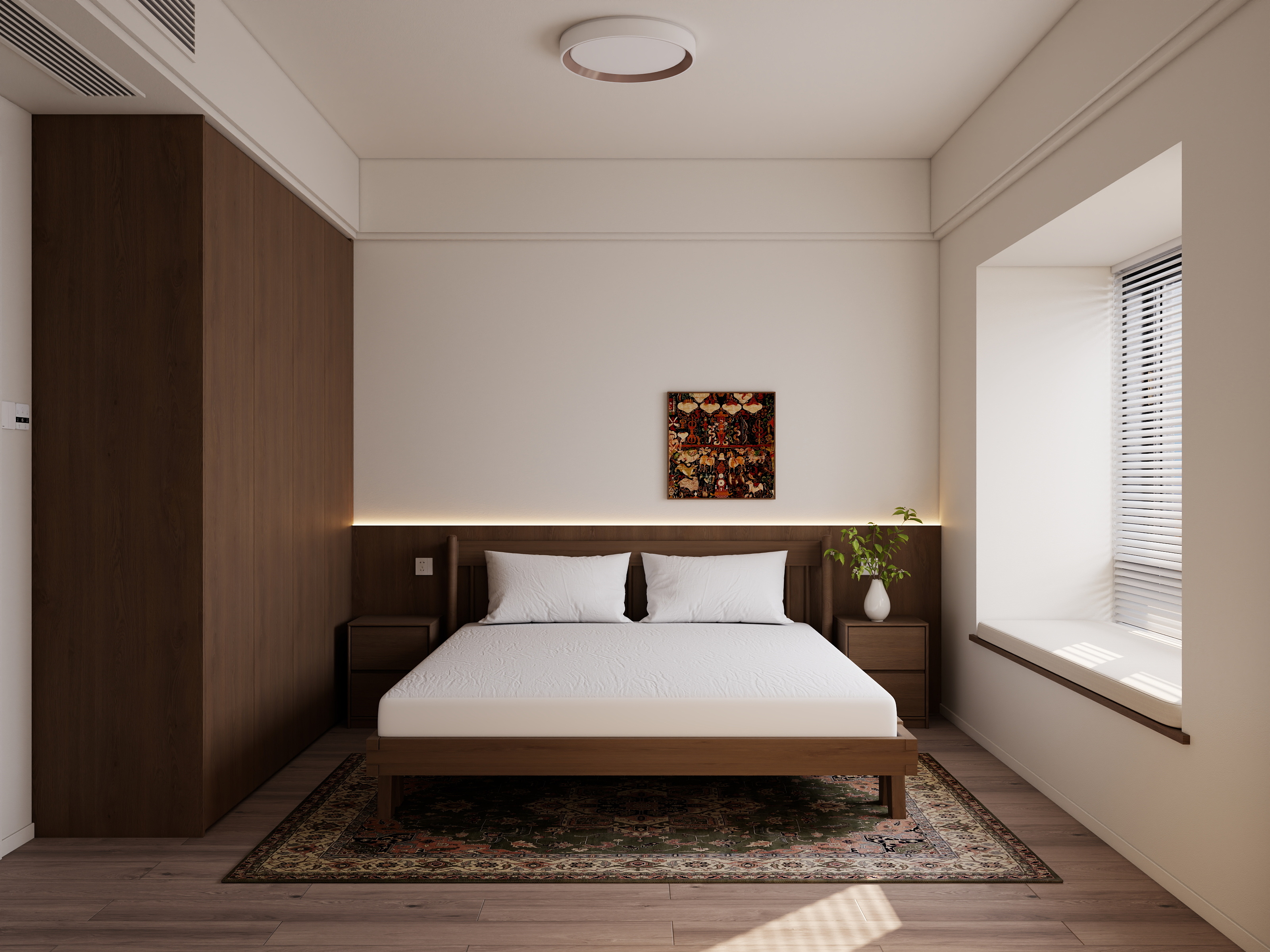 楊誌高-中古原木卧室-装修设计方案