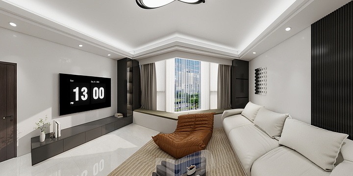 设计师Wave-【现代极简】書香世家-装修设计方案