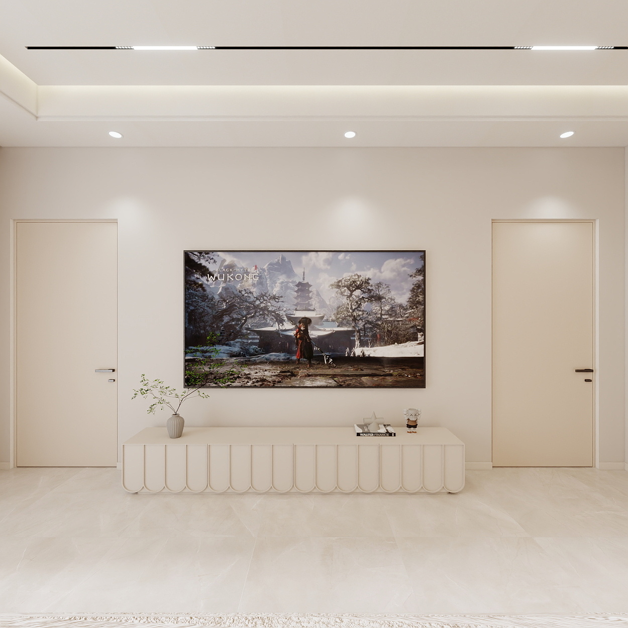 壹诺设计工作室-115㎡3室-原木奶油风一层客餐厅装修效果图第5张