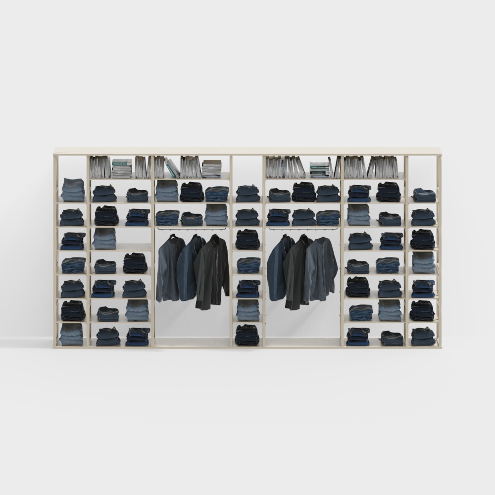 服装店衣柜3D模型
