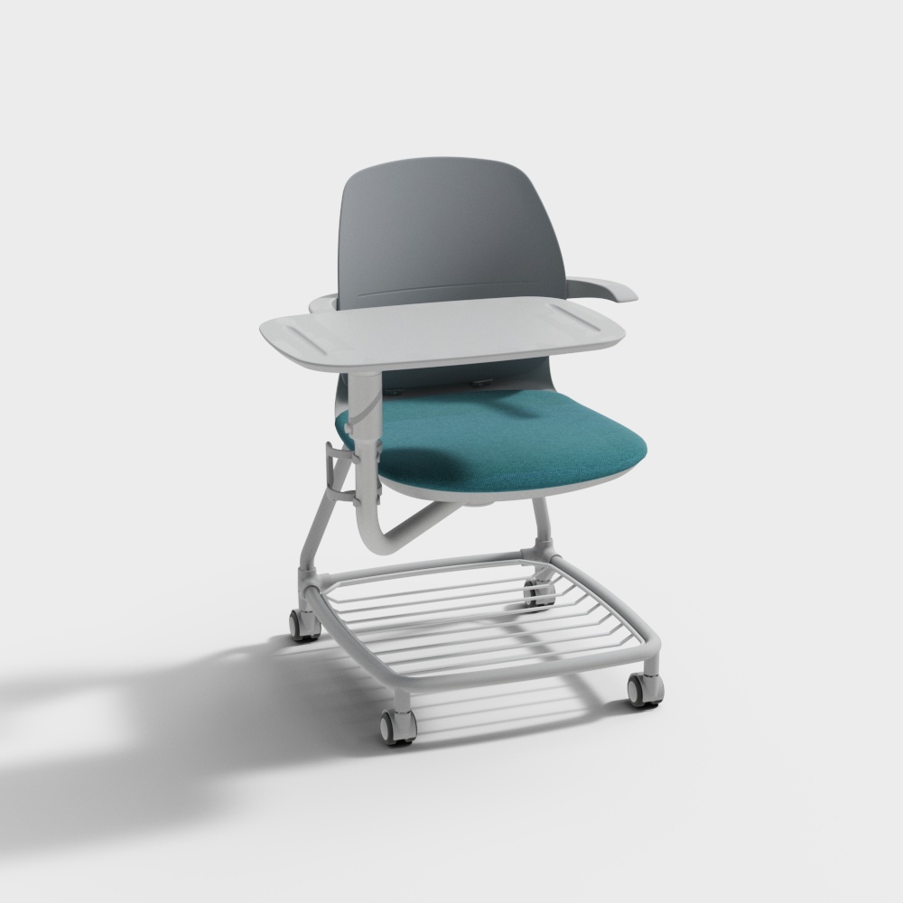 办公桌板椅3D模型