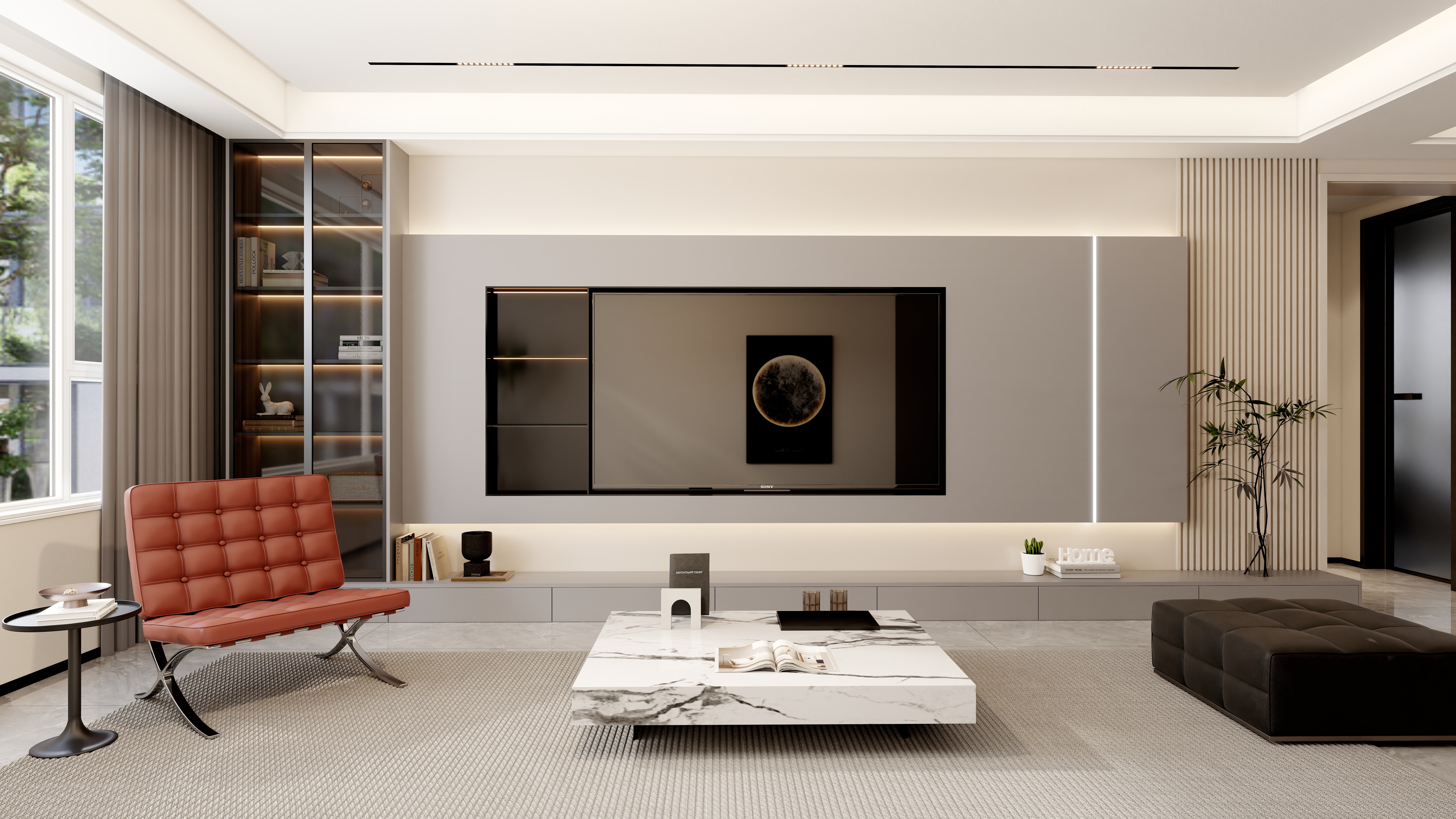 镜像空间设计-二号院129㎡4室-装修设计方案