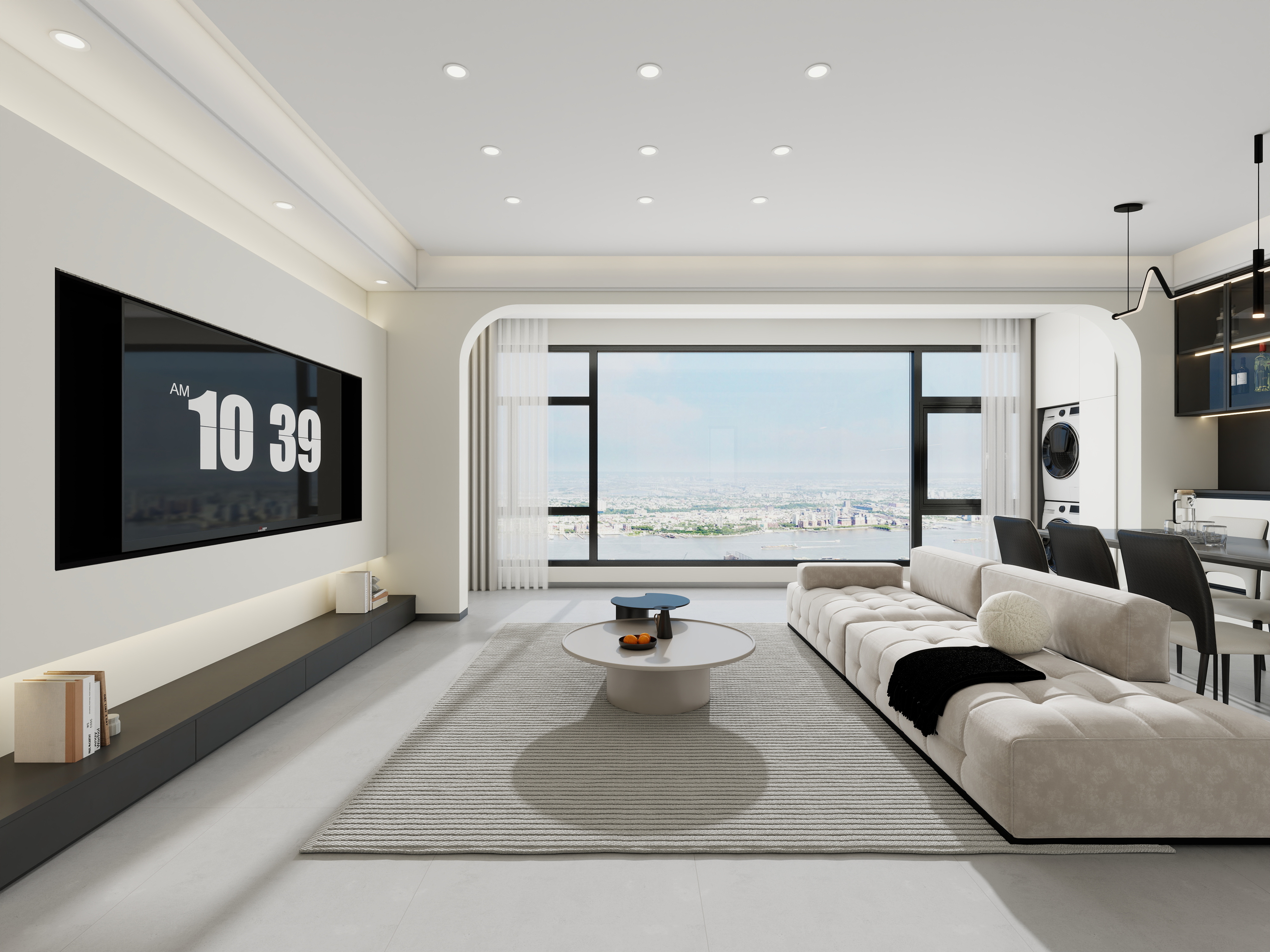 星空设计工作室design-现代简约105㎡2室装修效果图