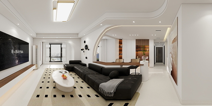 蓝色lanse-汇丰名城8-2-1102-装修设计方案