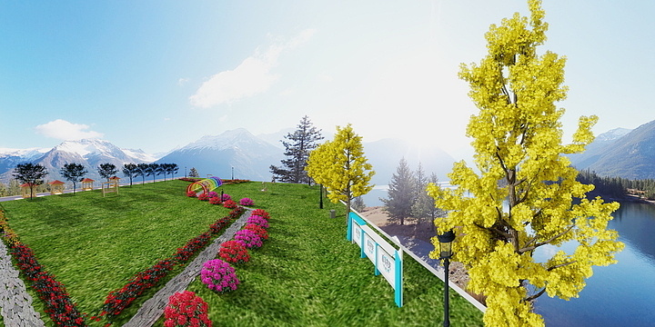 马海95-苏克托海村广场-装修设计方案