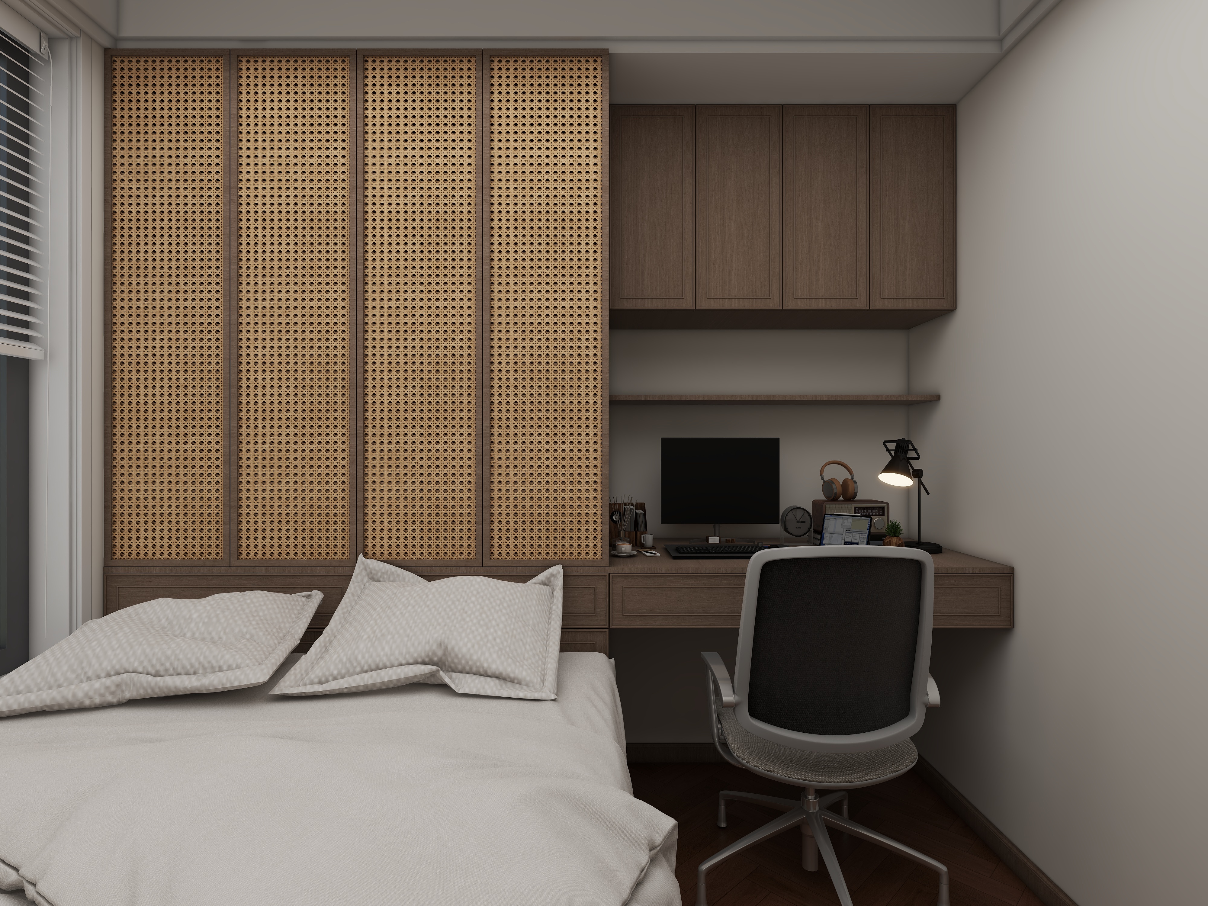 知了装饰1-153㎡4室装修效果图