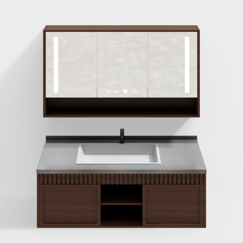 现代中古风浴室柜3D模型