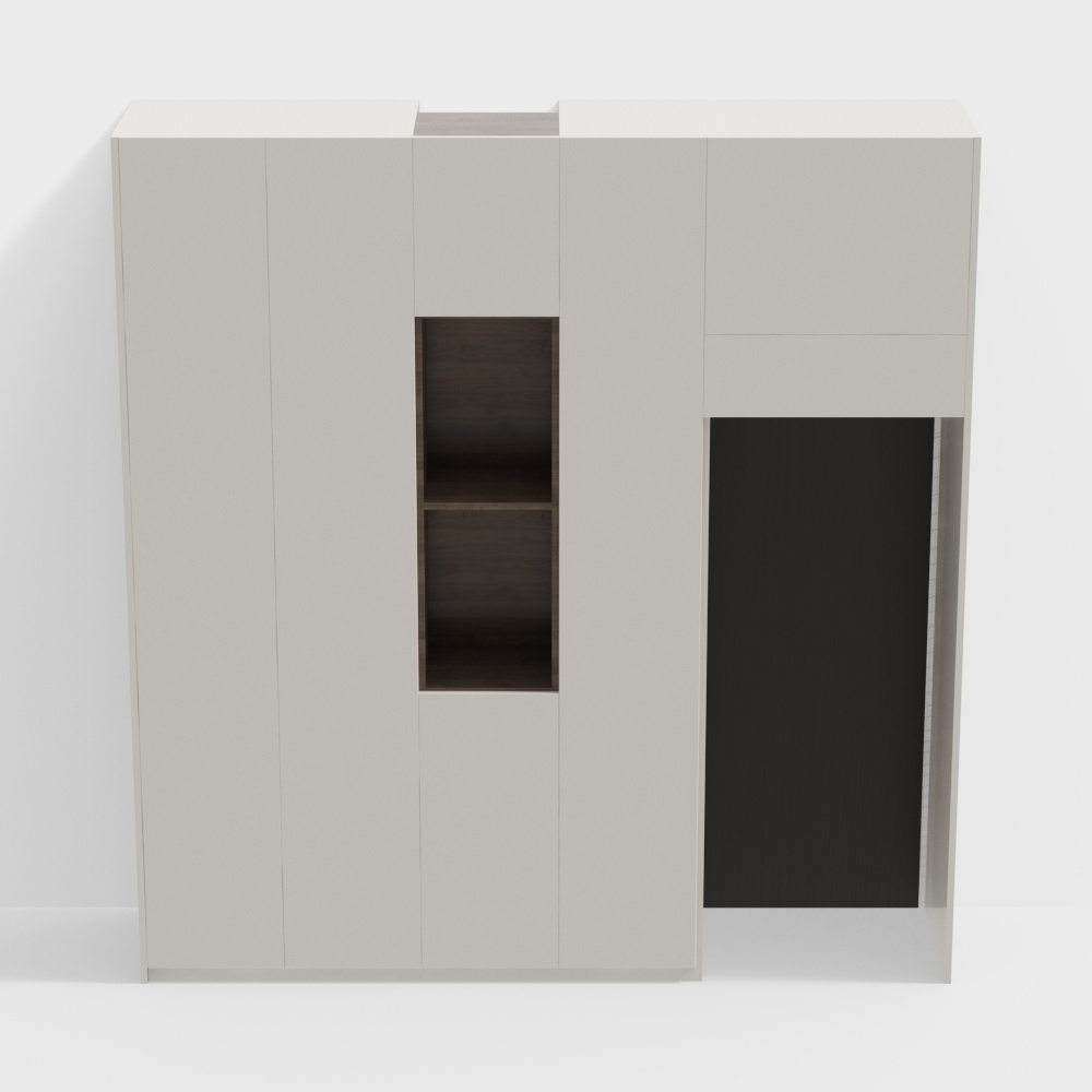 现代阳台洗衣机柜3D模型