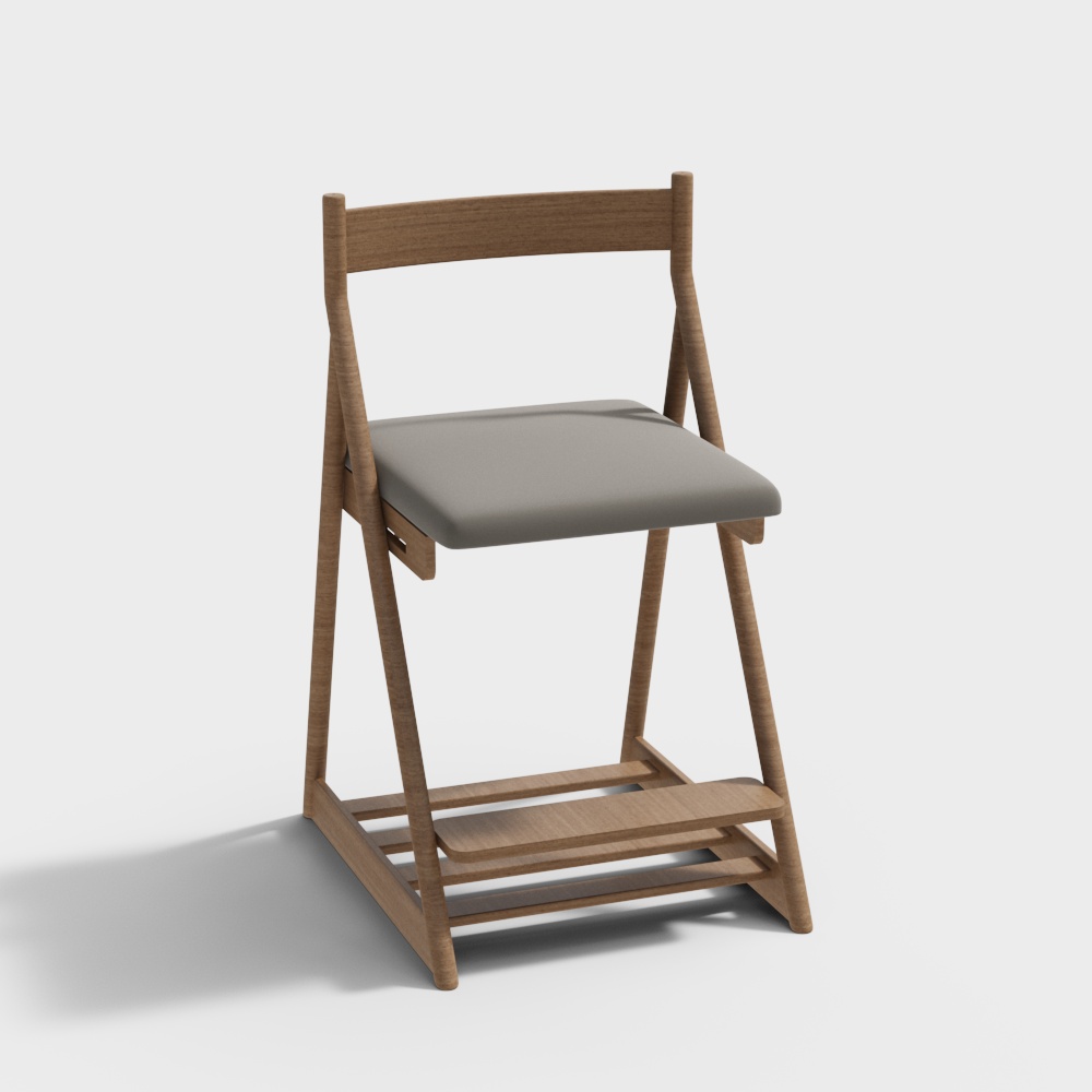 现代儿童靠背椅3D模型