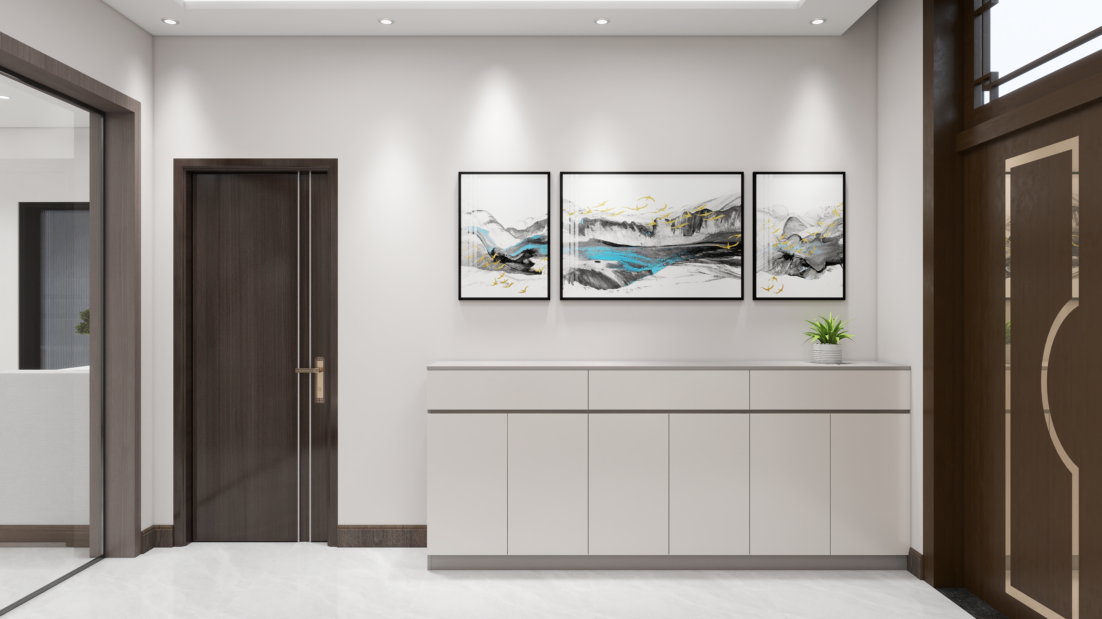 星空设计工作室design-现代简约107㎡2室装修效果图