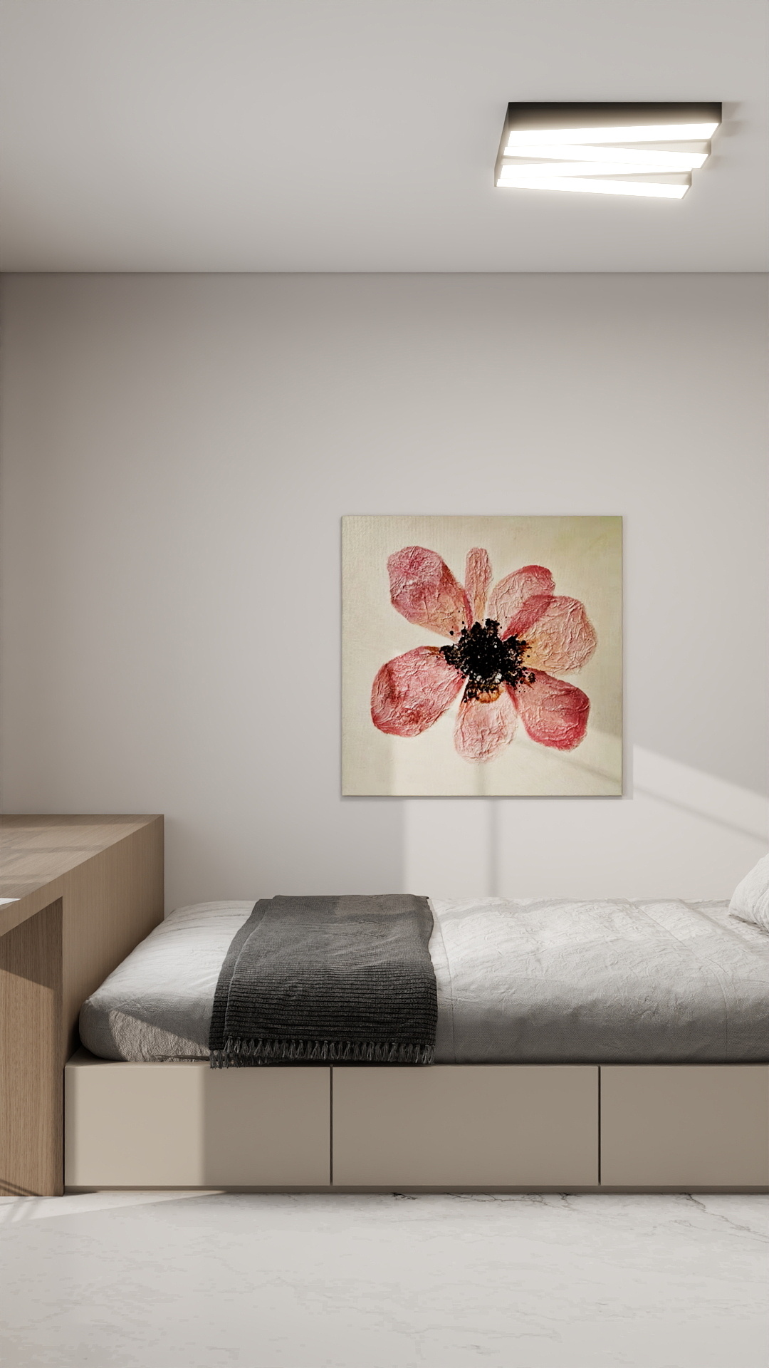 吴爽-100m²奶油简约风格设计装修效果图