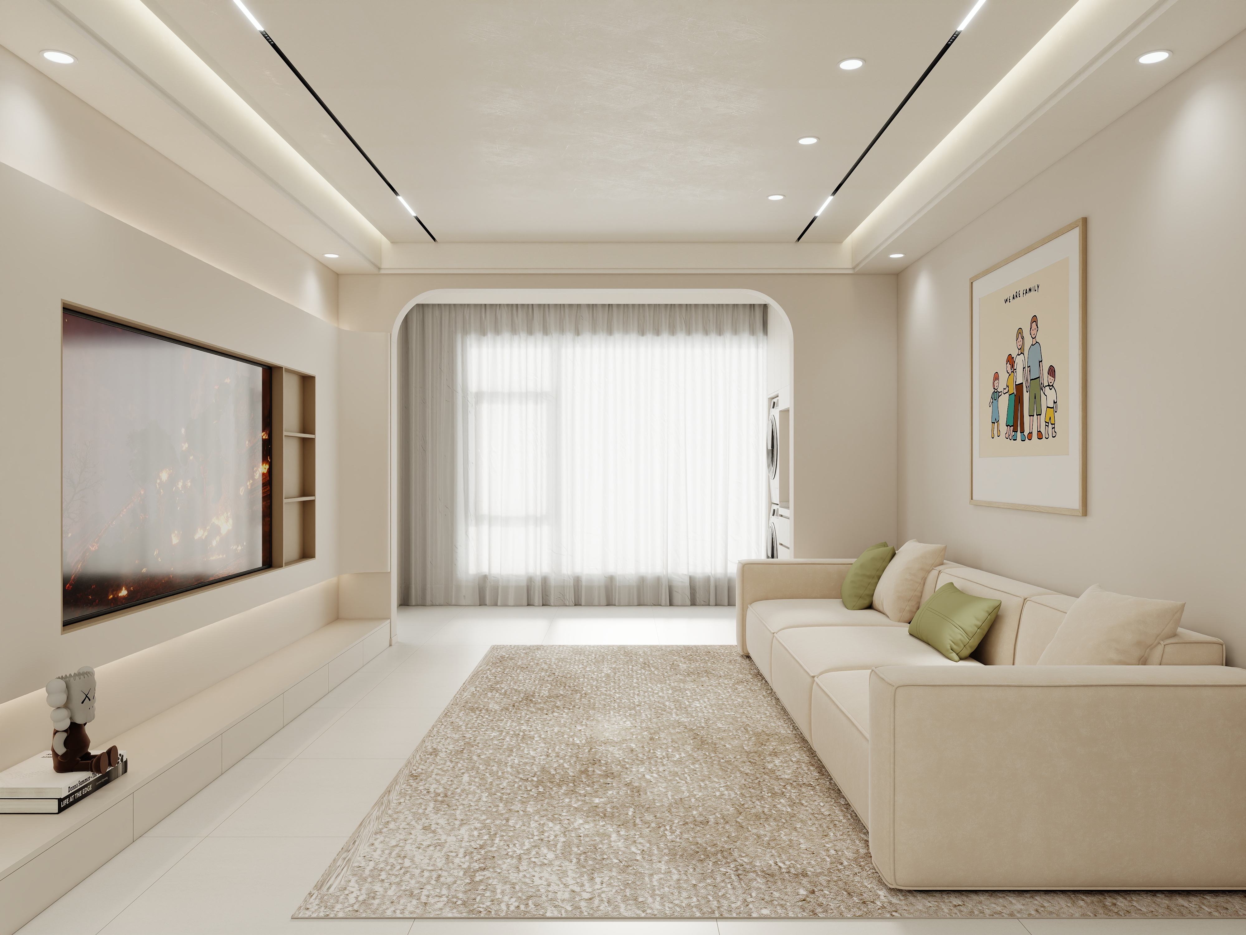 壹诺设计工作室-现代奶油风装修效果图