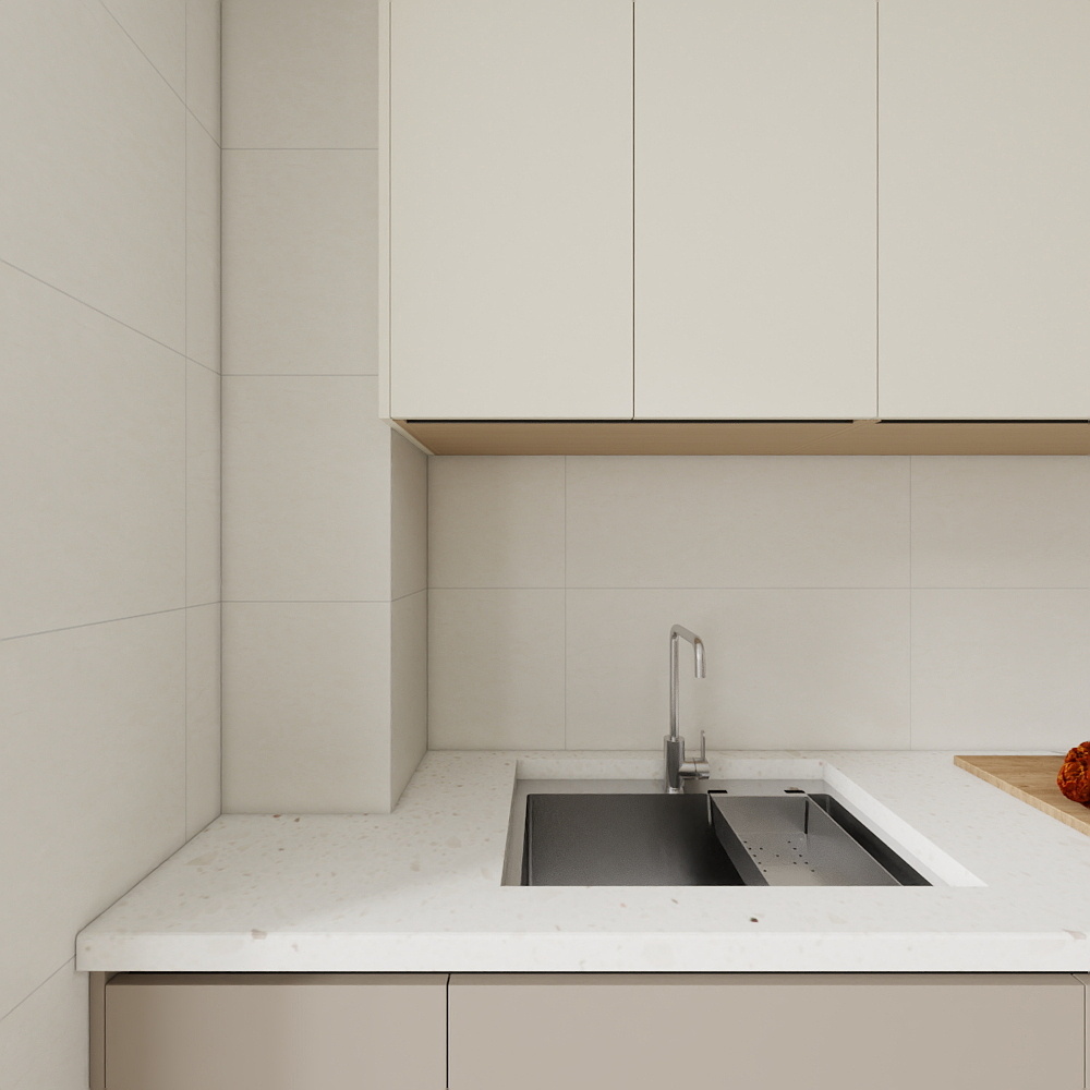 天水全案设计师白老师-阿阳御府110㎡3室一层厨房装修效果图第5张