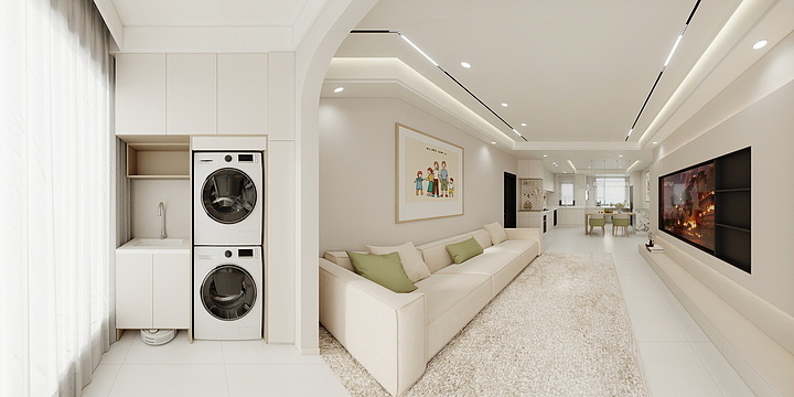 酷空间效果图-奶油风-装修设计方案