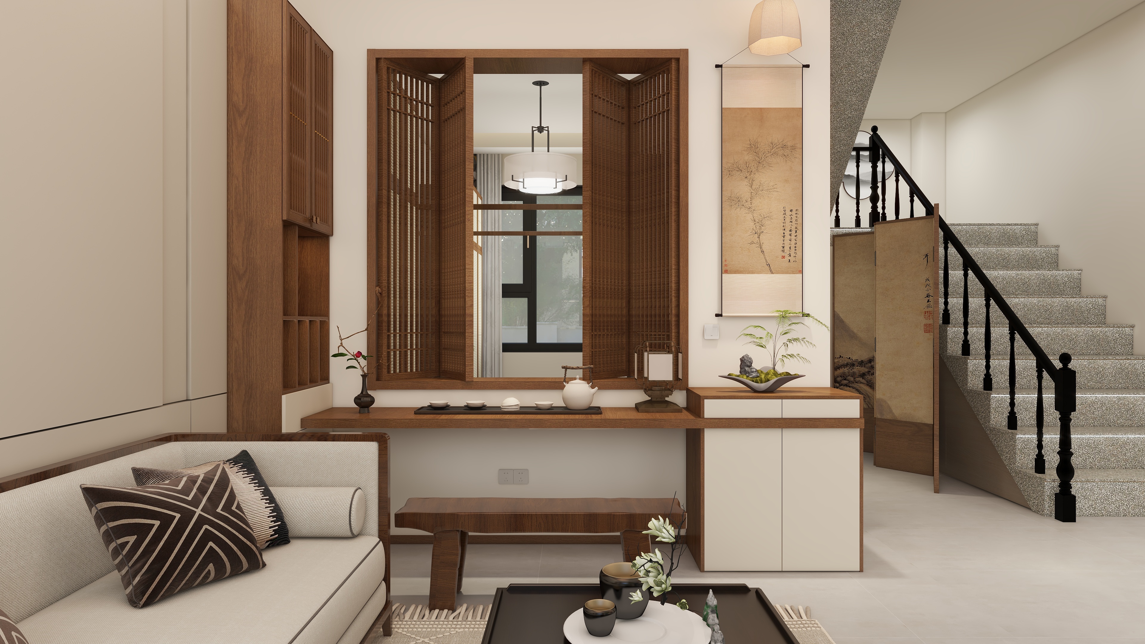 设计师言色-辛庄大宅 自建别墅 宋式美学装修效果图