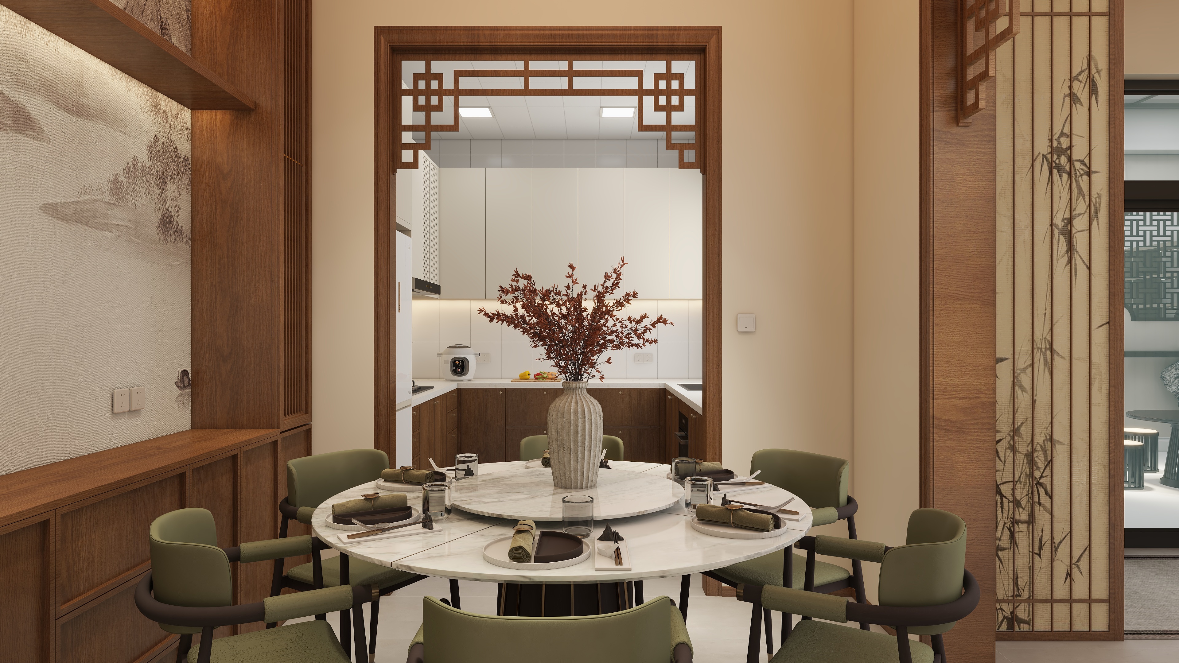 设计师言色-辛庄大宅 自建别墅 宋式美学装修效果图