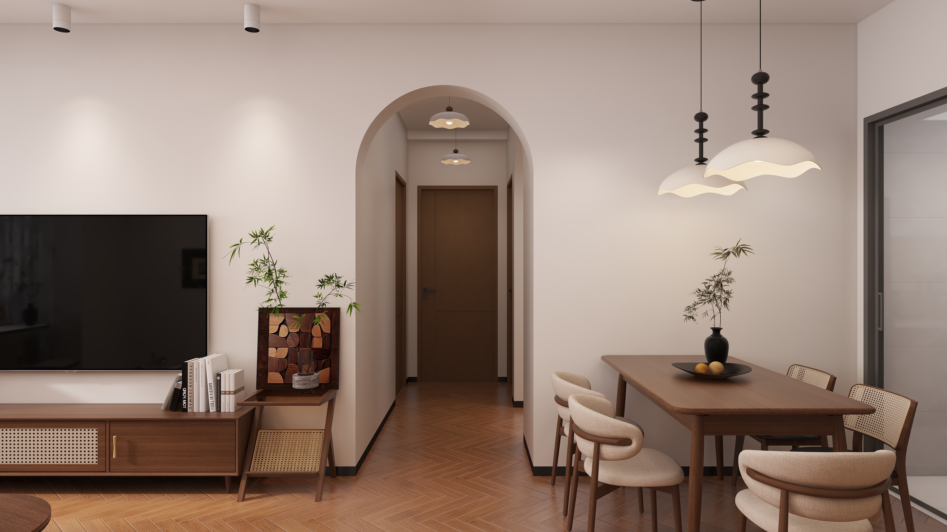 YZXDesign-华发铂钻花园营销中心混搭91㎡3室装修效果图