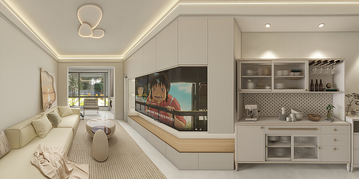 鲸鱼鲸落-明亮奶油-装修设计方案