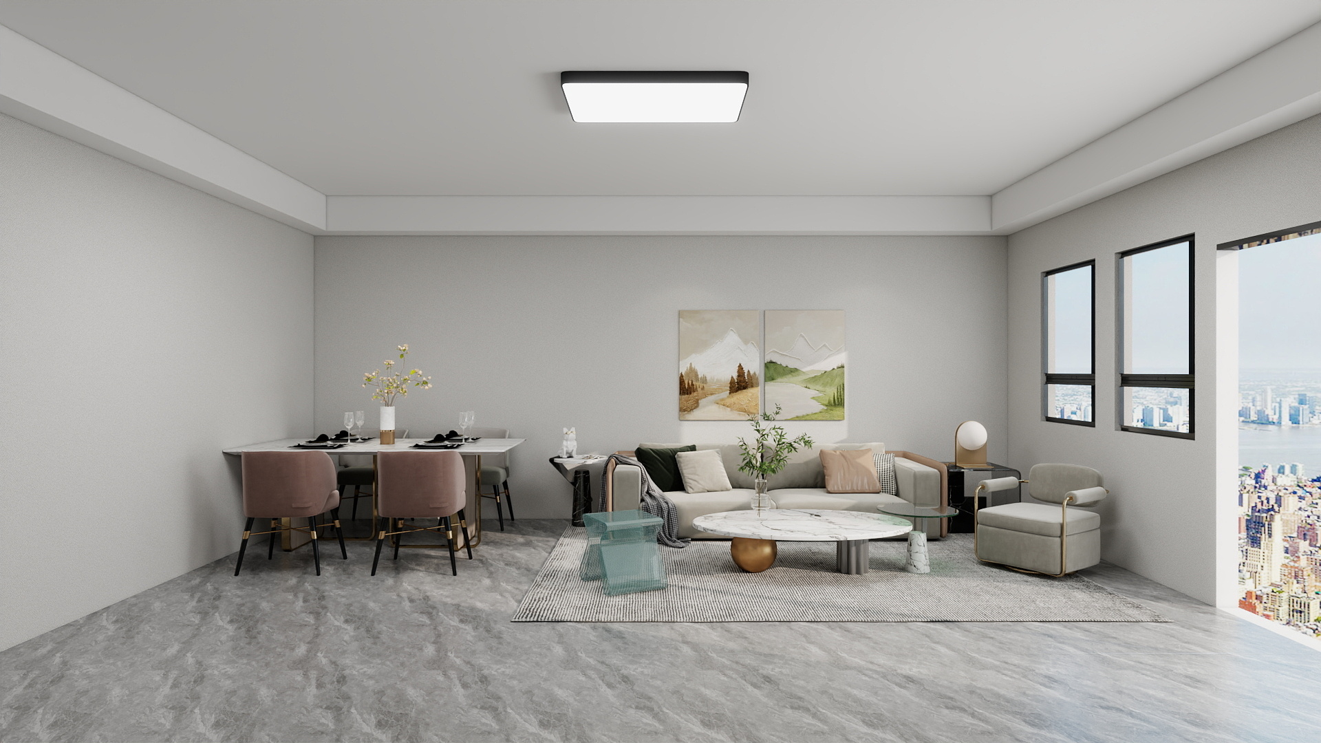 吴爽- 151m²现代风格设计装修效果图