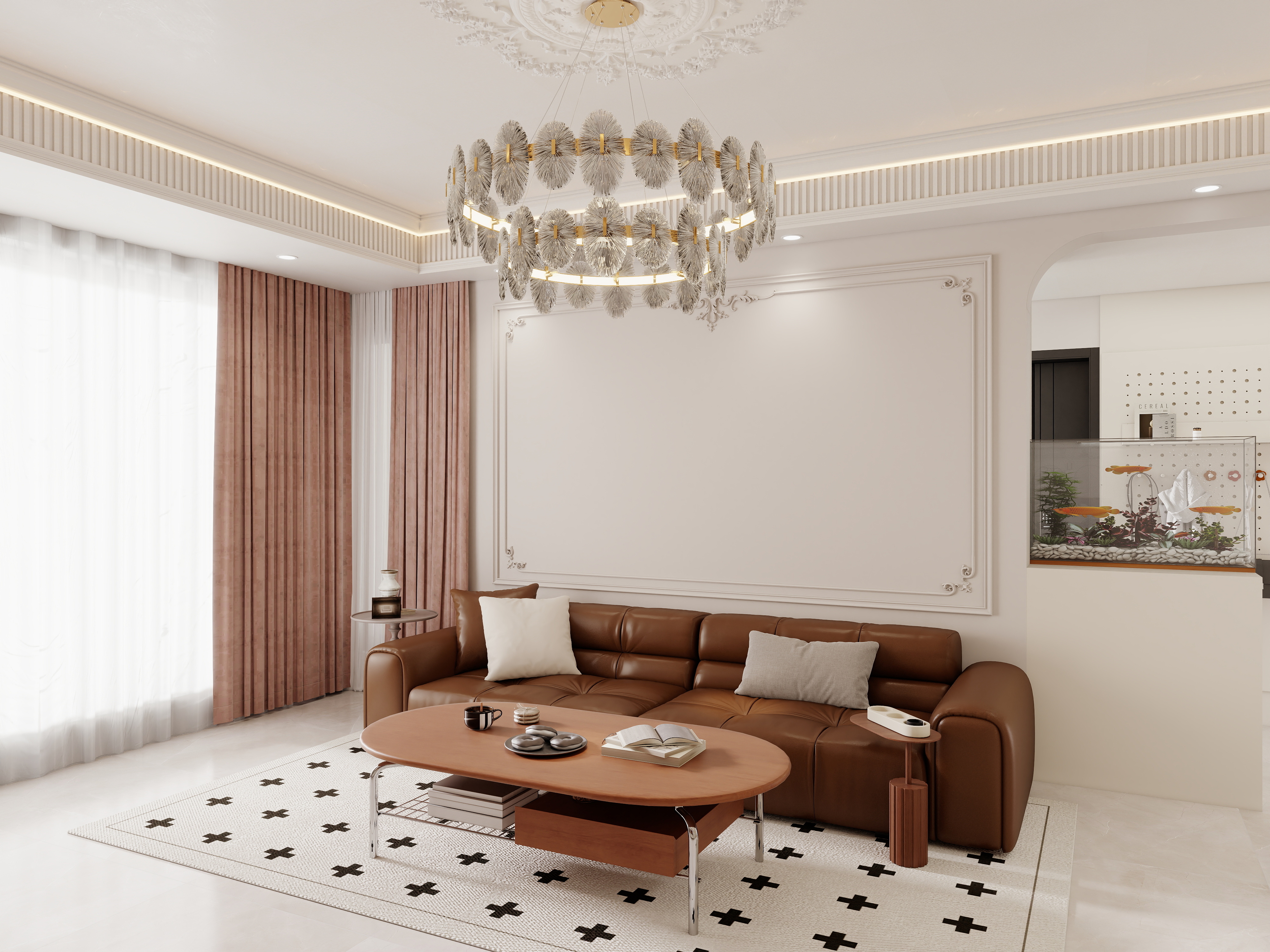 壹诺设计工作室-法式奶油风装修效果图