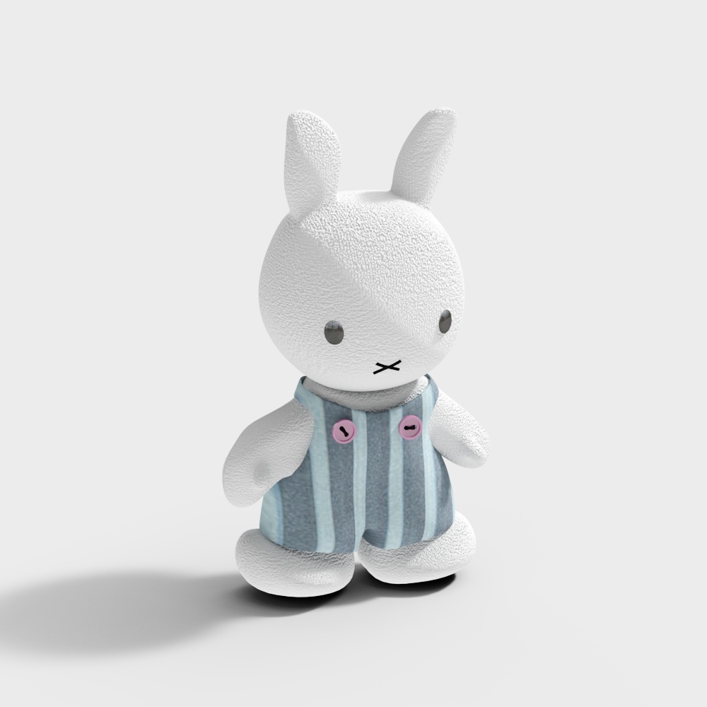 毛绒玩具兔子3D模型