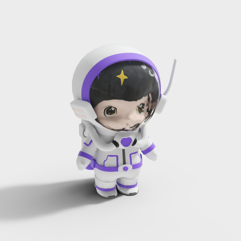 卡通手办宇航员3D模型