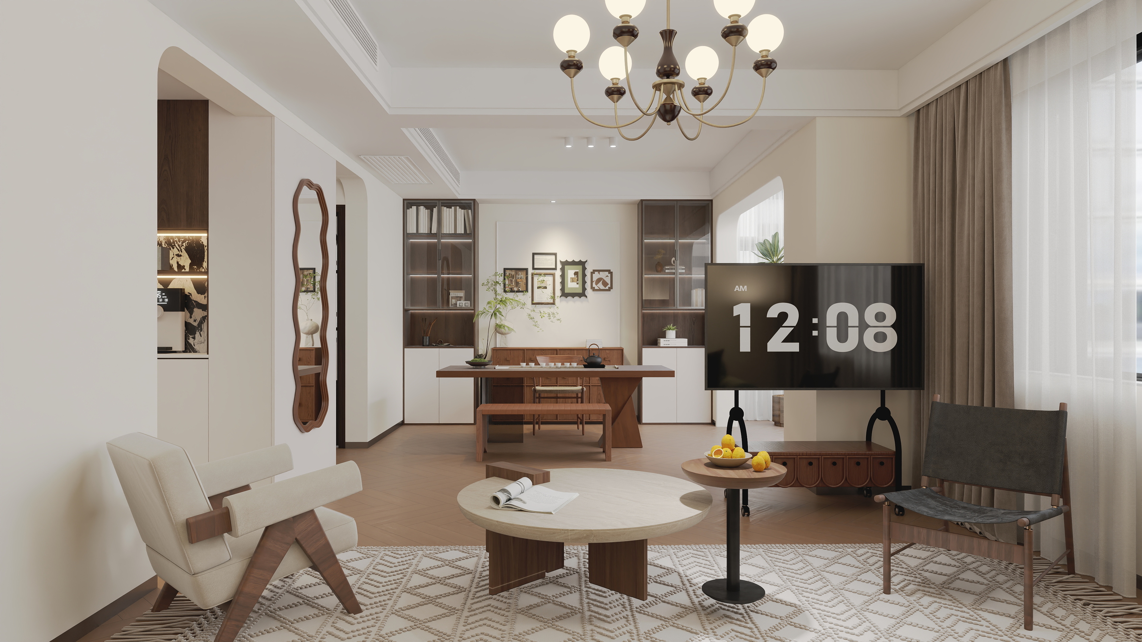 BXS66-帝景天城中古风-装修设计方案