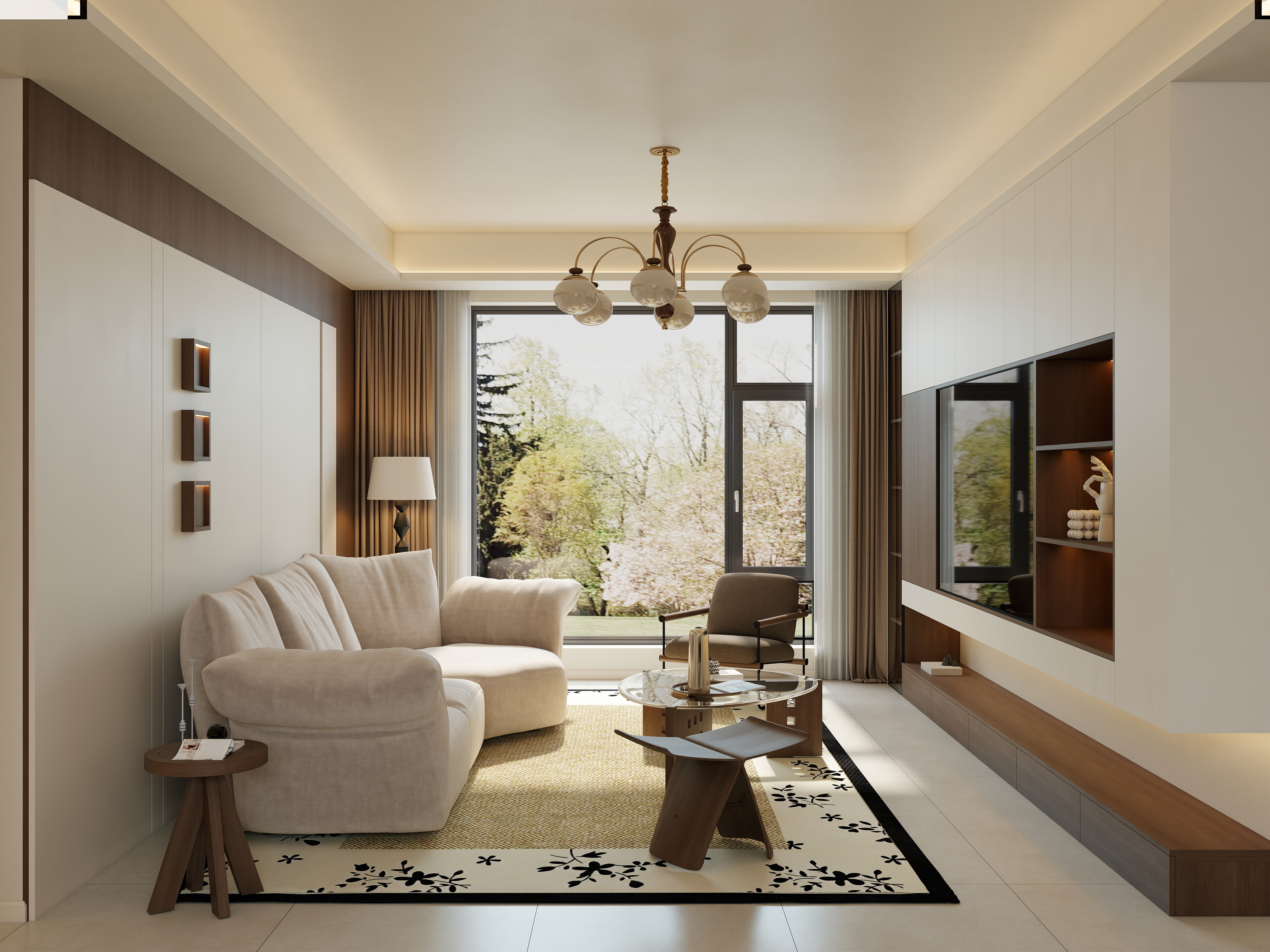 楠乔-中古风精07有主灯-装修设计方案