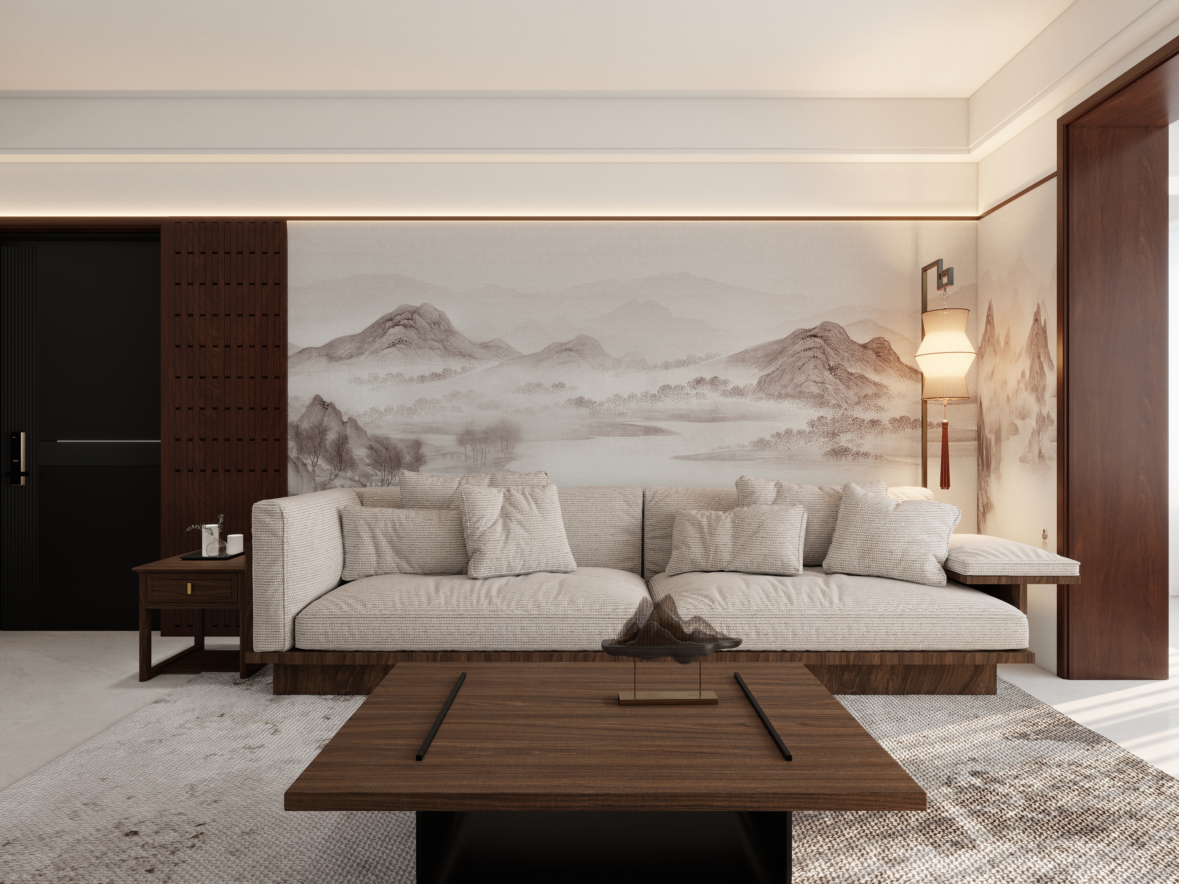 梦天木门垣曲店-铜城花园（极简中式）-装修设计方案