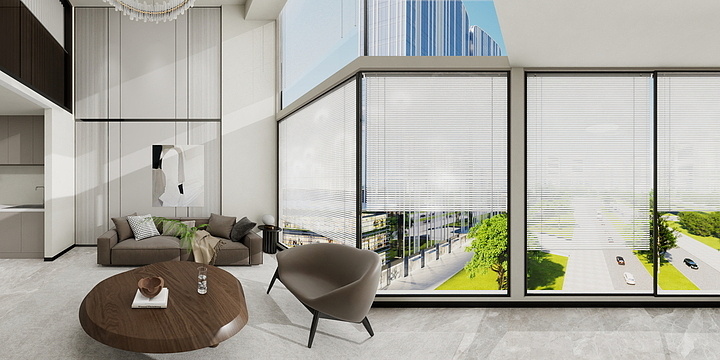 效果图设计325-万象公寓方案一现代-装修设计方案