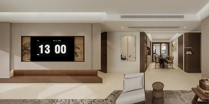 上饶区马可波罗-阴德门3-1-3201效果图-装修设计方案